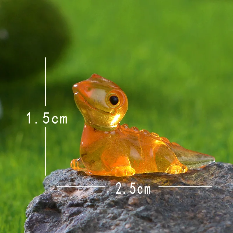 10PCS Mini Lizards Glow At Dark Lizard Vivarium DIY Accessories Mimiature Figurines Fairy Garden Decoration Kawaii Animals