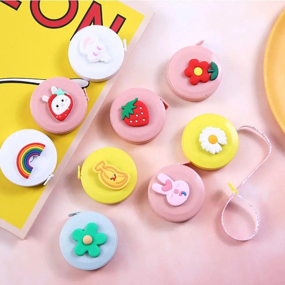 Mini Cinta Métrica de Dibujos Animados, Regla de Sastre Kawaii, Cinta Métrica para Ropa, Herramientas de Costura Portátiles, Accesorios