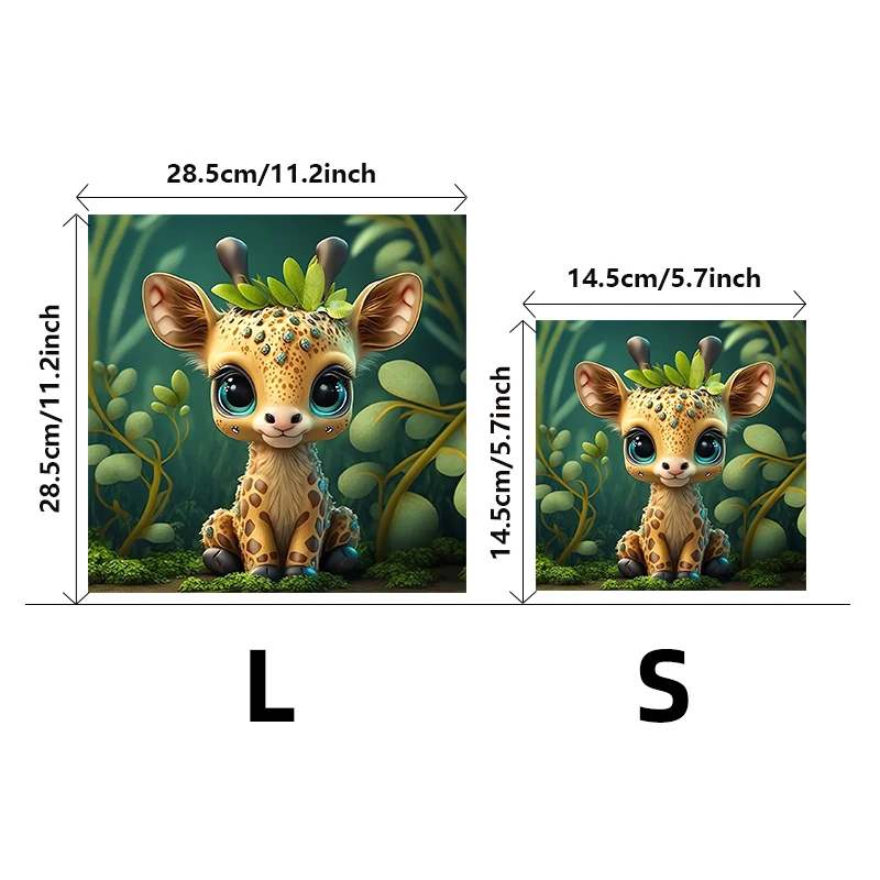 Sweet Little Deer Wooden Puzzle for Jigsaw lover, Uniquely Irregular Animal Shape Puzzles Wooden Toys, Christmas Birthday Gift