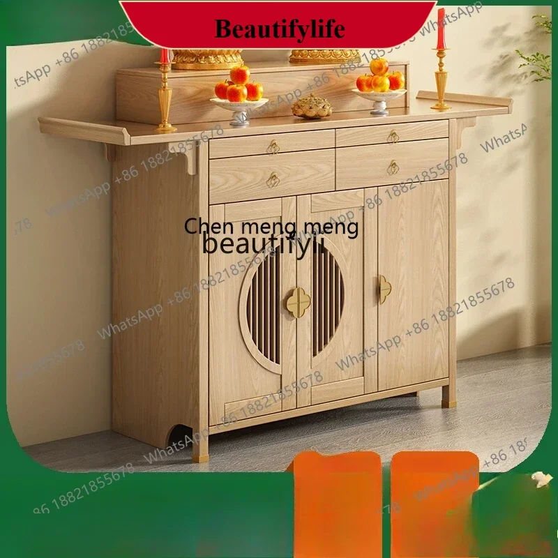 

D178 YH Buddhist shrine offering table Shentai solid wood new Chinese vertical cabinet Gongtai incense table middle hall cabinet
