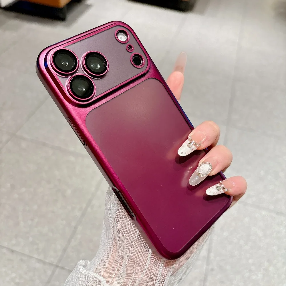 Official Cosmic Orange Plating Frosted Translucent Thin Phone Case For iPhone 17 Pro Max Air Series Bumper Cover for 18 Pro Case