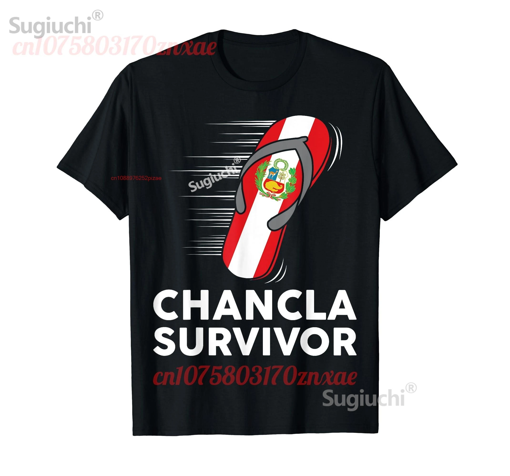 

100% Cotton Chancla Survivor Peru Funny Peruvian Flag Hispanic Heritage T-Shirt MEN WOMEN UNISEX T Shirts Size S-6XL