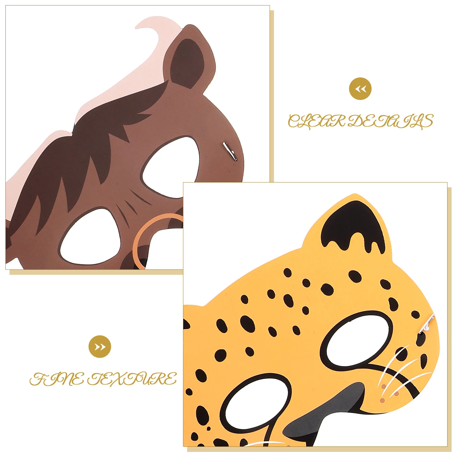 

16Pcs Animal Paper Masks Reusable Cartoon Style Animal Masks for Kids Halloween Costume Party Birthday Gift Decoration