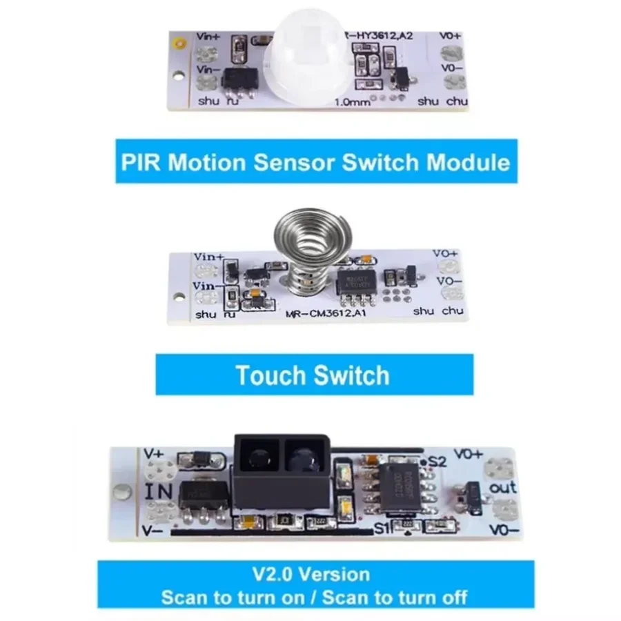 2~1PCS 12V 24V PIR Motion Sensor Touch Switch Capacitive Module LED Dimming Control Lamps Scan Sweep Hand Sensor Sensor Module