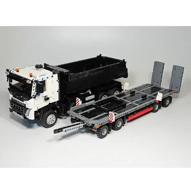 MOC-197897 Classic New Cargo Transport Truck Trailer Building Blocks Model, 2057 Parts, Birthday Toy Gift for Boys and Children