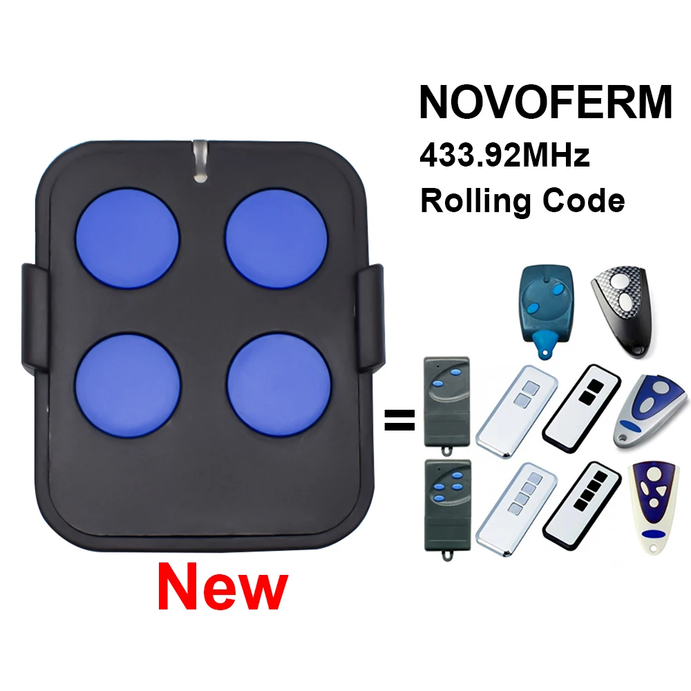 NEW NOVOFERM NOVOTRON 502 512 522 524 Remote Control HS43-2 302 304 MTR43-2 MCHS43-2 MNHS4 Garage Door 433.92MHz Rolling Code