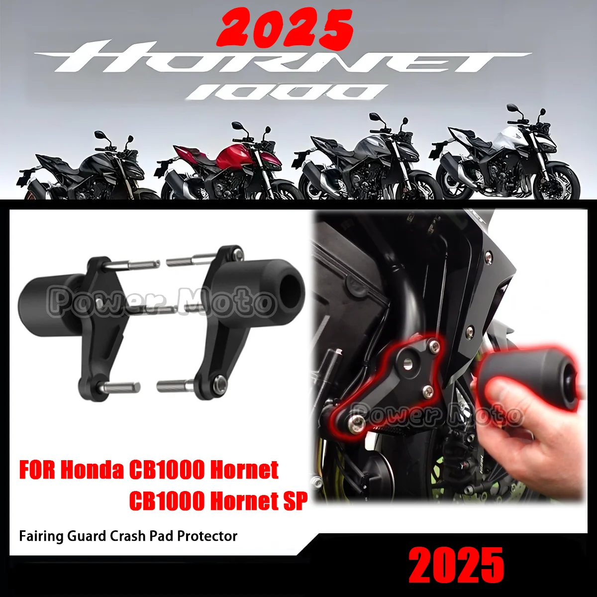 

Only suitable for Honda CB1000 Hornet/SP 2025 Motorcycle Falling Protection Engine Frame Slider Fairing Crash Pad Protector