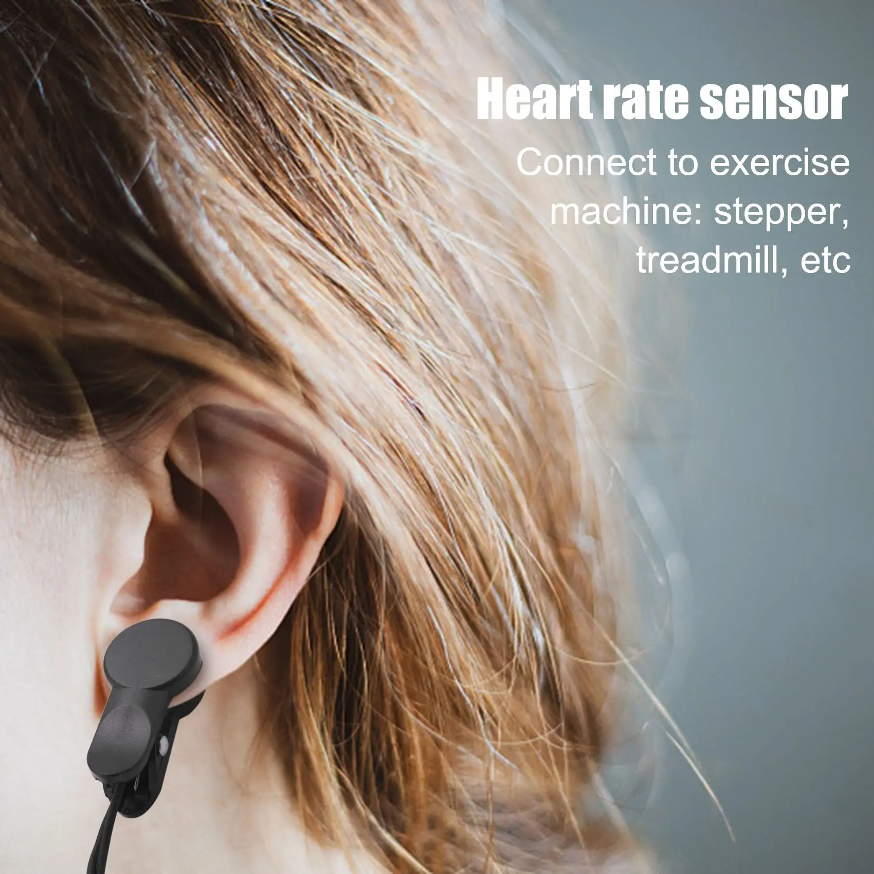 جهاز استشعار معدل ضربات القلب بمشبك الأذن بالأشعة تحت الحمراء لملحقات مراقبة معدل ضربات القلب للآلات الرياضية