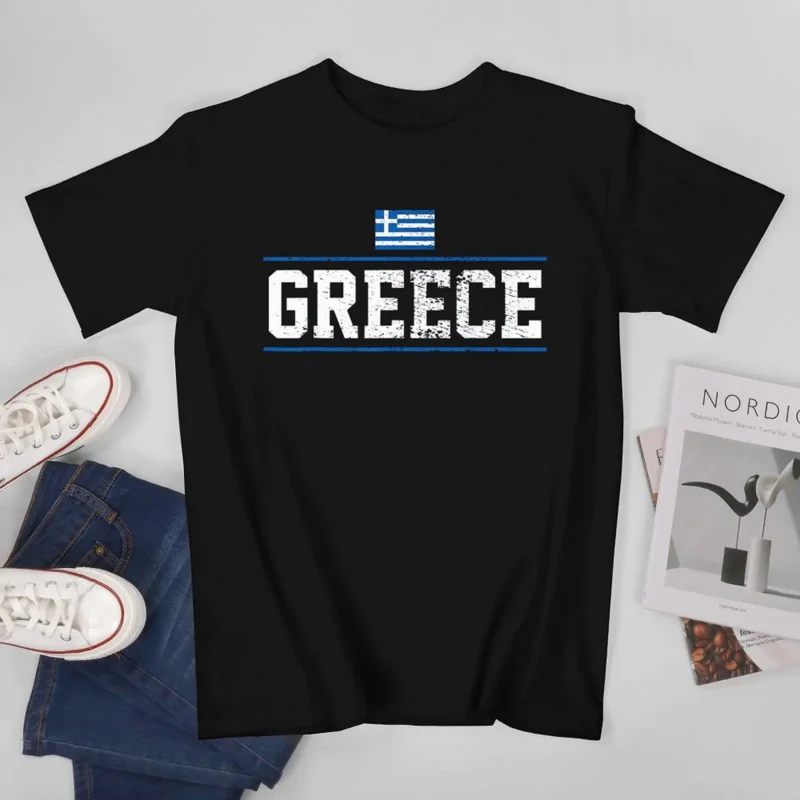 

More Design Greece Flag Greek Men Tshirt Tees T-Shirt O-neck T Shirts Women Boys Clothing 100% Cotton