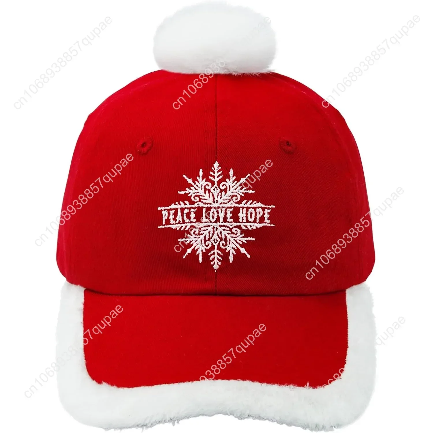 

Let It Snow Embroidered Santa Hat – Cozy Red & White Christmas Hat for Holiday Parties, Winter Events, and Family Photos