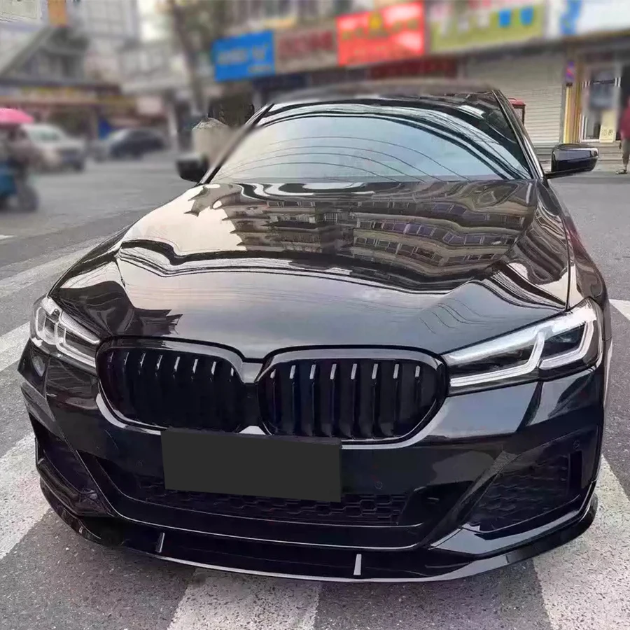 Carbon Fiber MP Style Front Bumper Lip Chin Spoiler for BMW 5 Series G30 G38 LCI 2020-2023 Front Lip Splitters Car Accessories