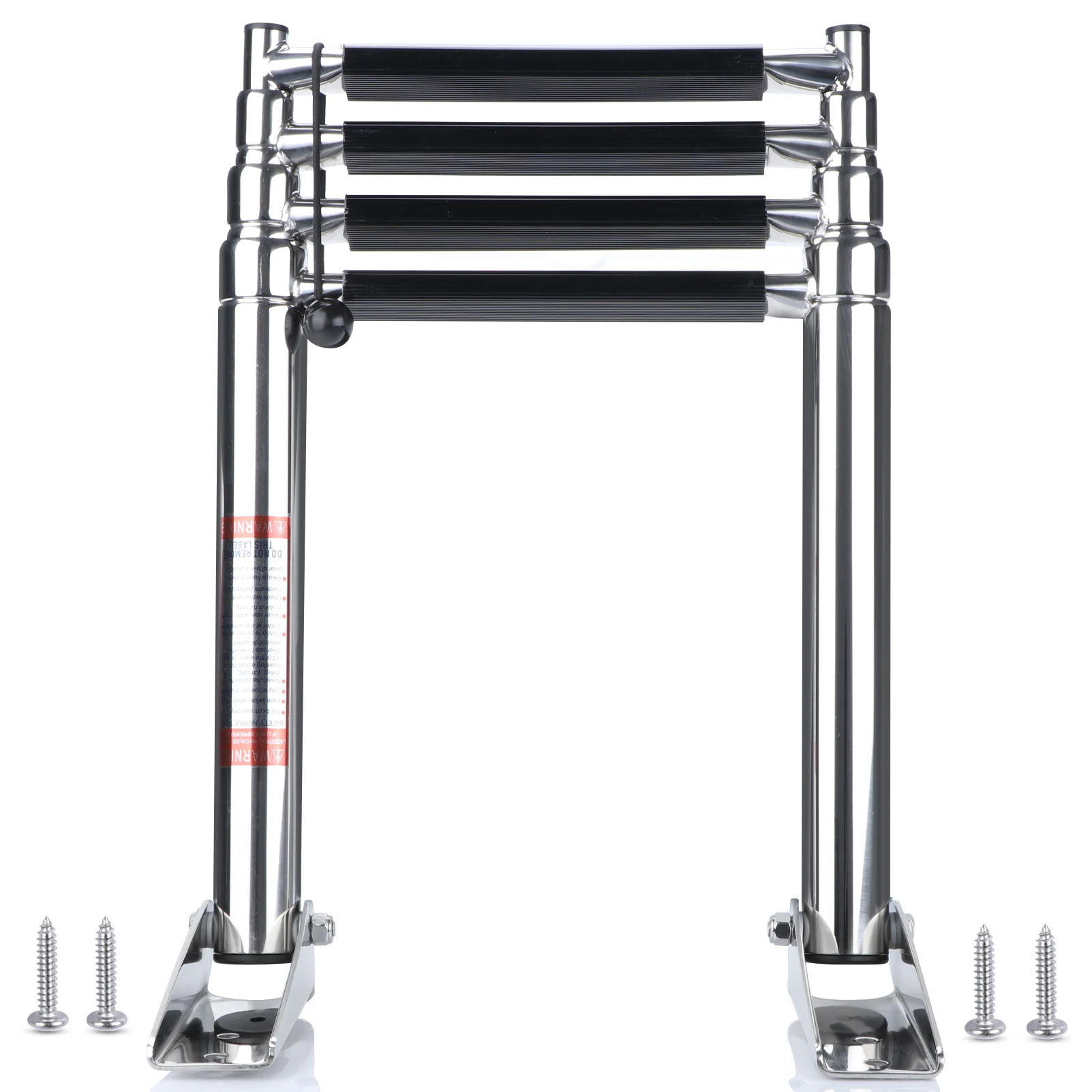 Boat Ladder Marine Stainless Steel Telescoping 4 Step Ladder Polished Pontoon Ladder for Marine Yacht/Swimming Pool