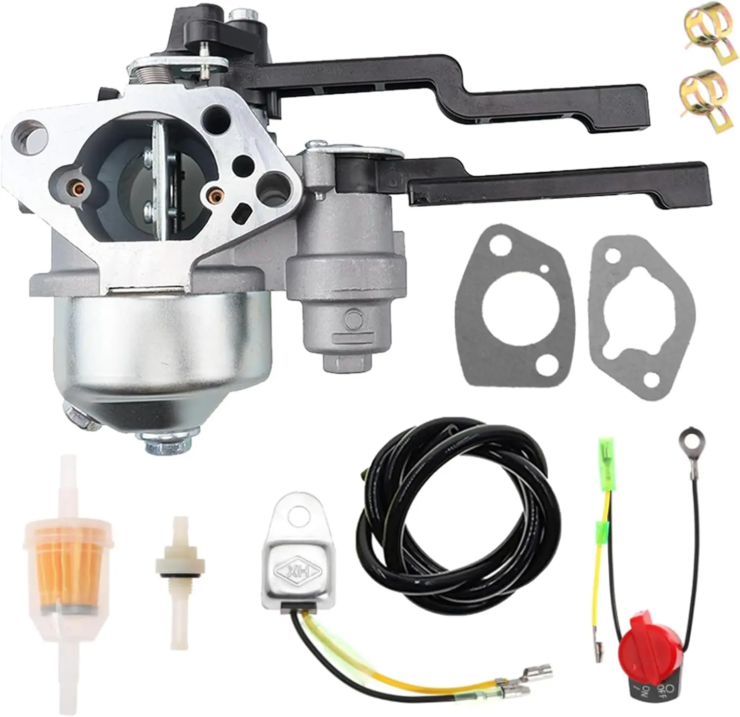 Комплект карбюратора OEM-Spec CH440 для двигателя Kohler Command Pro 420cc 14HP (полный комплект с топливным фильтром и прокладкой, простая установка)