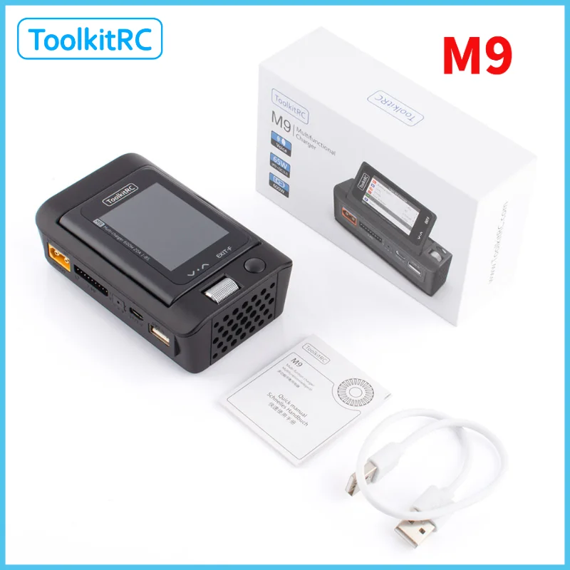 ToolkitRc M9 600W RC Model Balance Lipo LiFe Battery Charger 20A DC Smart Charger with Audio Function USB Fast Charing