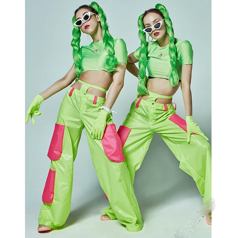 Costume da ballo Bar Gogo Costume Festival Rave Wear sport Style Hip Hop Stage Costume Sexy fluorescente Nightclub Ds Lead