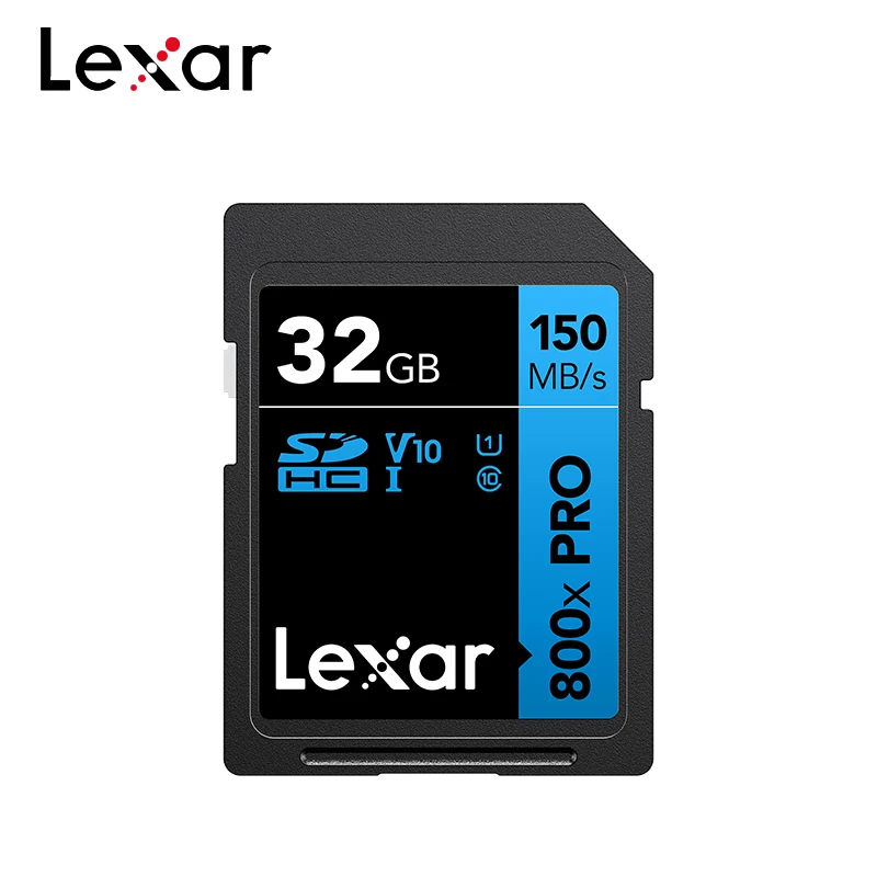 Lexar 800x Pro SD Card 64GB 128GB 256GB V30 U3 Class 10 UHS-I Reading Speed Up To 150MB/s Memory Card 32GB V10 U1 For Camera