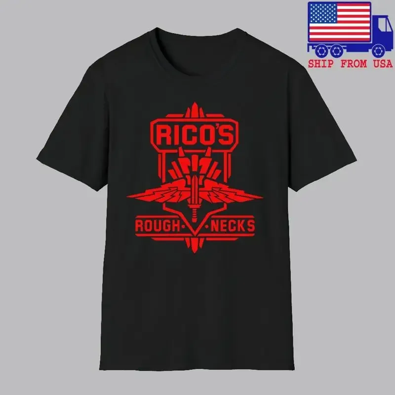 Starship Troopers Rico'S Rough Necks Men'S Black T Shirt Size S 5Xl