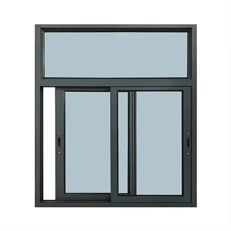 Cheap Price Latest Designs 1.2x1.2 Aluminium Profile Glass Window Aluminum Alloy Frame Horizontal Sliding Metal windows Design