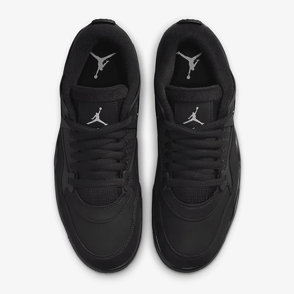 حذاء كرة السلة Nike Air Jordan 4 AJ4 منخفض الارتفاع باللون الأسود مريح ومتعدد الاستخدامات لكل من الرجال والنساء FQ7939-004 #4