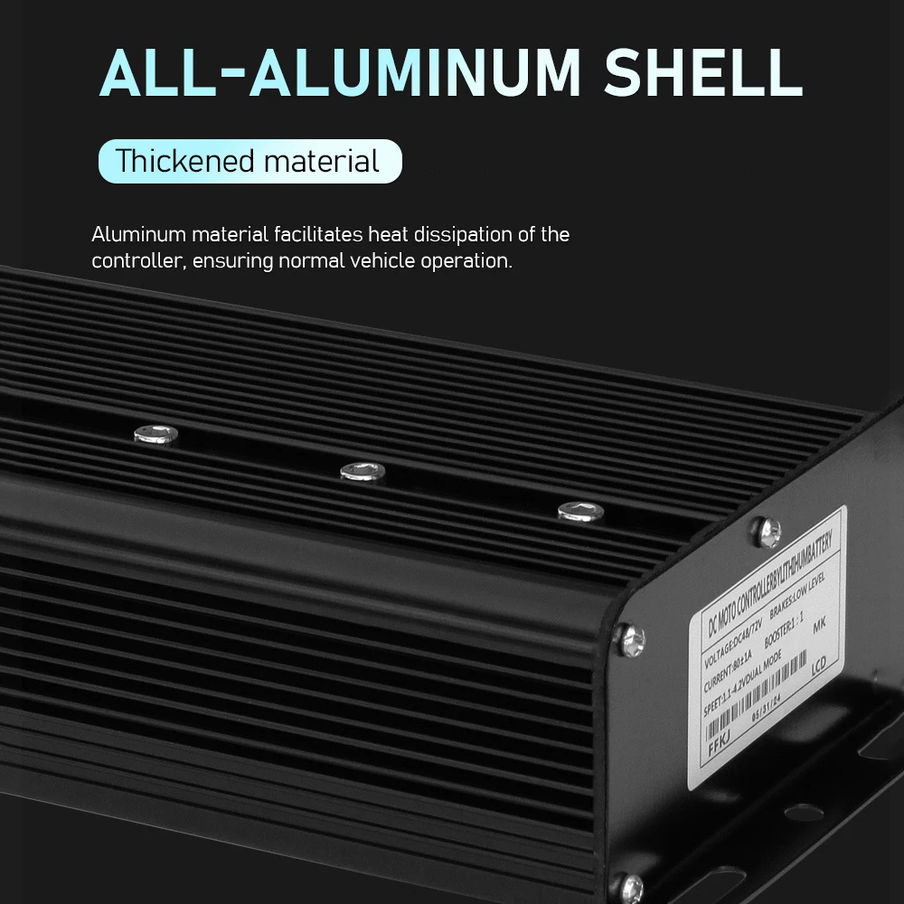 72V 80A Square Wave Controller Electric Vehicle Controller Compatible with 5000W Motor for Mountain Bike Scooter Modification