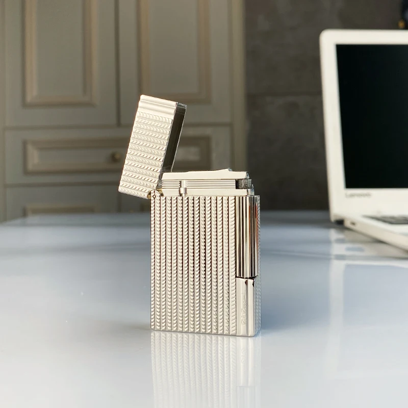 

Luxury Single & Double Flame Butane Lighter New Commemorative Edition Ping Sound Natural Paint Cigarette Smoker 16020