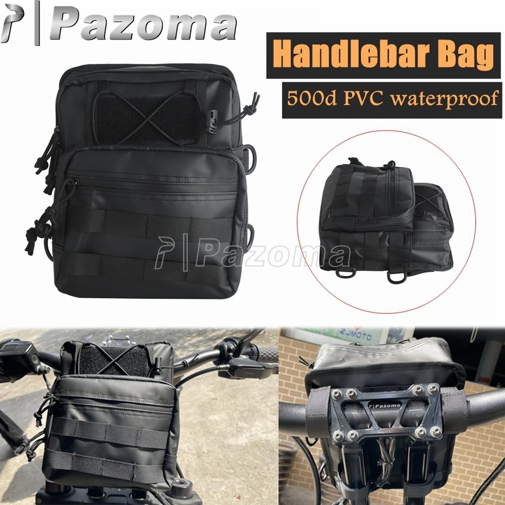 Motorcycle Handlebar Bag 500d PVC Waterproof Club Style Handlebar T-Bar Tool Storage Bags For Harley Dyna Softail Soprtster XL