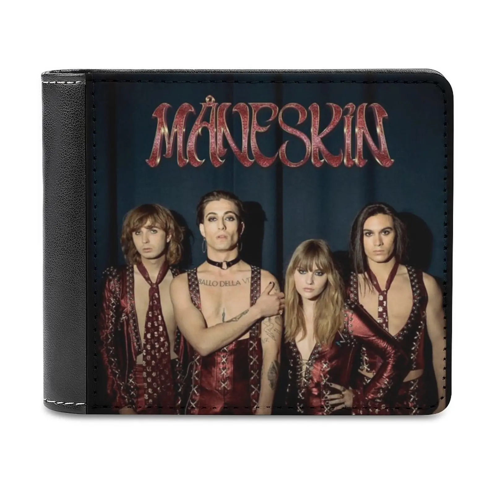 

MNeskin Rock Band Maneskin Мужской кошелек из искусственной кожи Короткие мужские кошельки Кошелек для кредитных карт для мужчин Сумка для денег Maneskin Maneskin