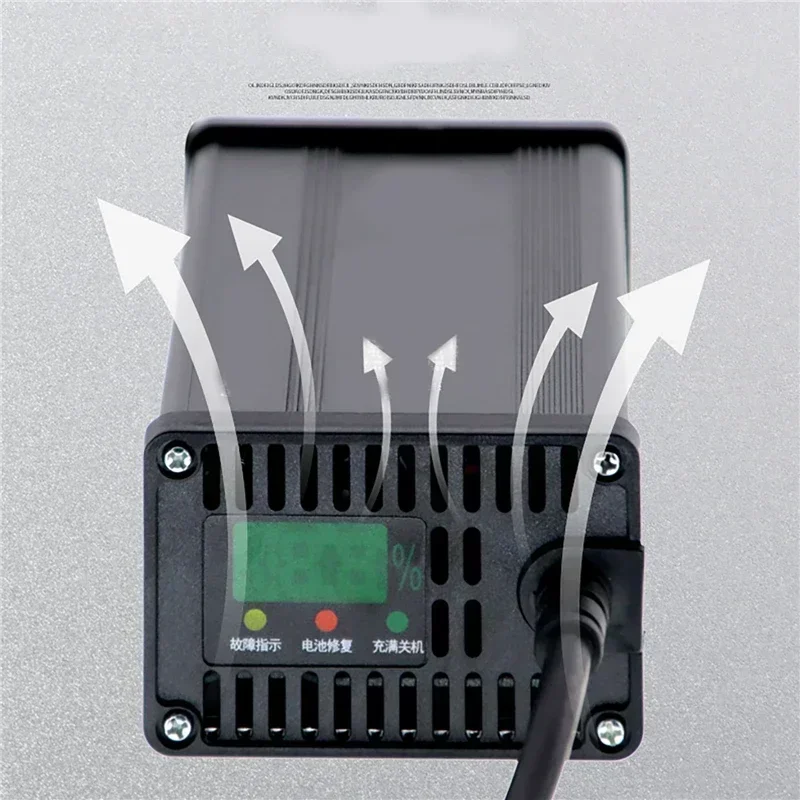 48V 60V 72V 8A 10A 15A Lithium Charger 54.6V 65.7V 84V High-power Fast Charging Smart Display Metal Shell Power Charger