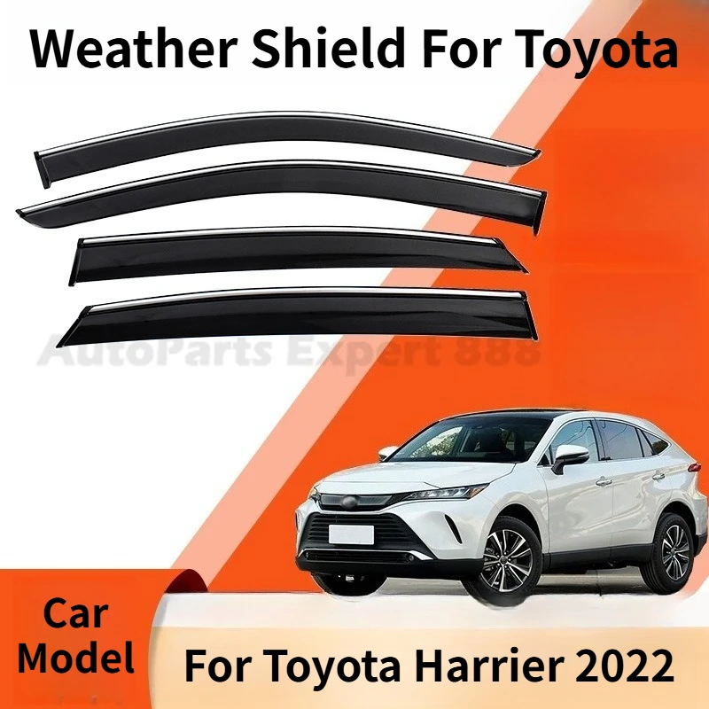 

Modification Parts Weather Shield For Toyota Harrier 2022 Window Visor Rain Guard Deflector Windshield Rain Eyebrow Awning Trim