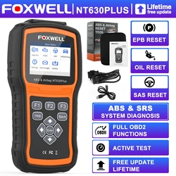 FOXWELL NT630 Plus Wireless OBD2 Scanner with ABS and SRS, 2024 ABS Scan Tool Bleeding Brake SRS Scanner Car Code Reader