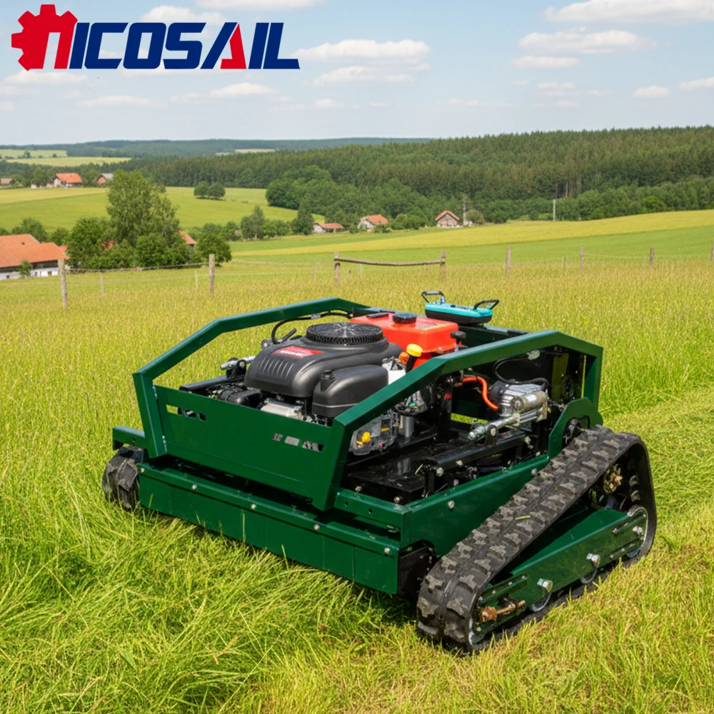 Cortacésped a Control Remoto Euro 5 de 1000 mm, Certificado CE, Cortadora de Césped Compacta, Sistema de Equipo de Corte de Pasto