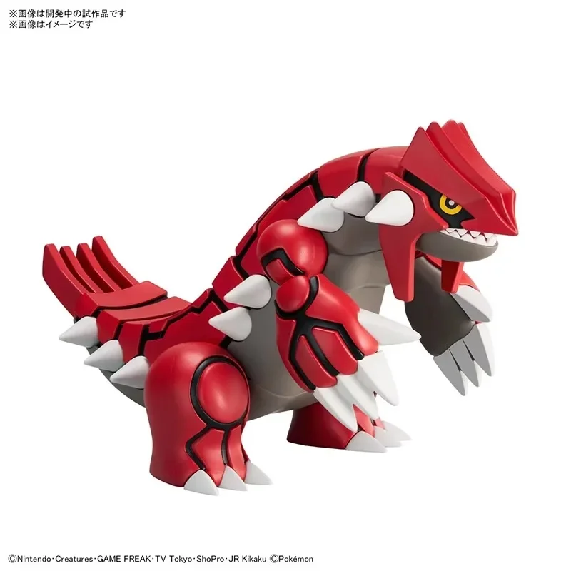 Bandai-figuras de acción de Pokémon para niños, modelo de juguete de ensamblaje de Groudon, adornos coleccionables originales, en Stock