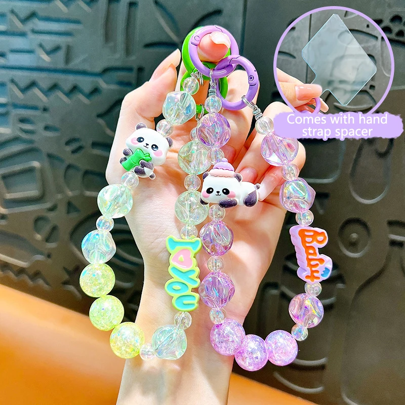 Lovely Panda Bead Pendant Car Keychain Phone Chain Colour Decoration Bag Pendant Camera Pendant Gifts DIY