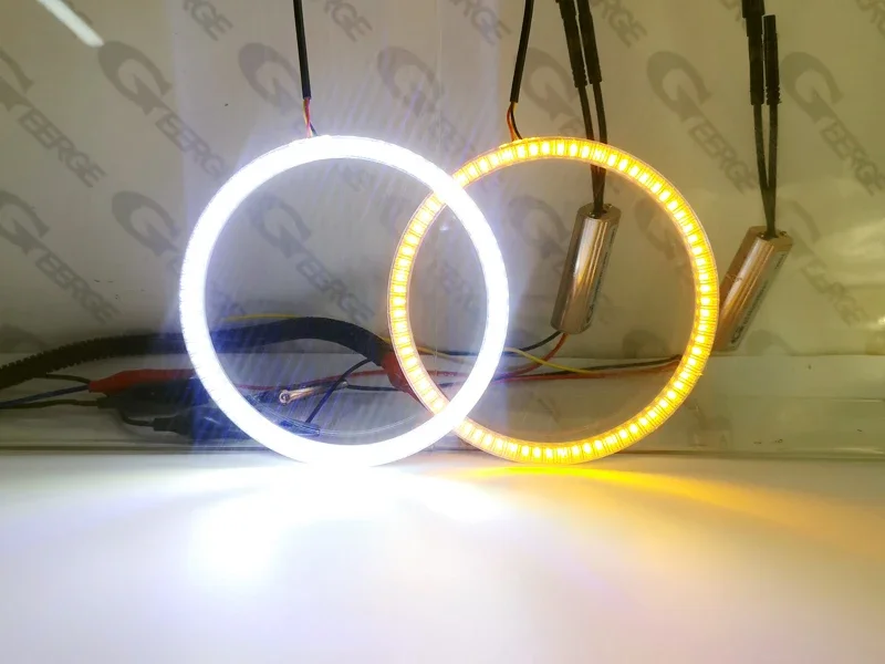 لفولفو S60 II 134 V60 155 157 2014 2015 2016 2017 2018 يوم ضوء الترا برايت مصلحة الارصاد الجوية LED عيون الملاك عدة خواتم هالة #5