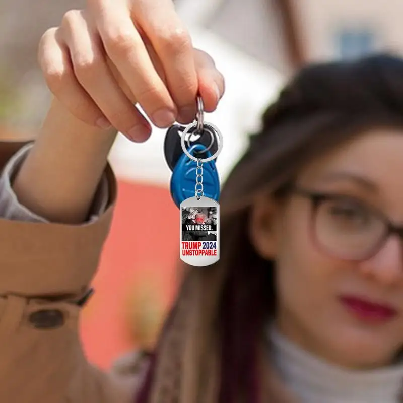 President 2024 Take America Back Keychain President Election Stuff Stainless Steel President Keychains Rally Party Favors