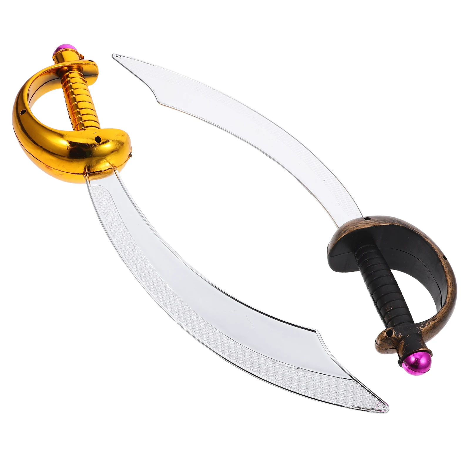 

2Pcs Pirate Toy Costume Sword Plastic Kids Halloween Fake Swords for Children Party Supplies Role Prop