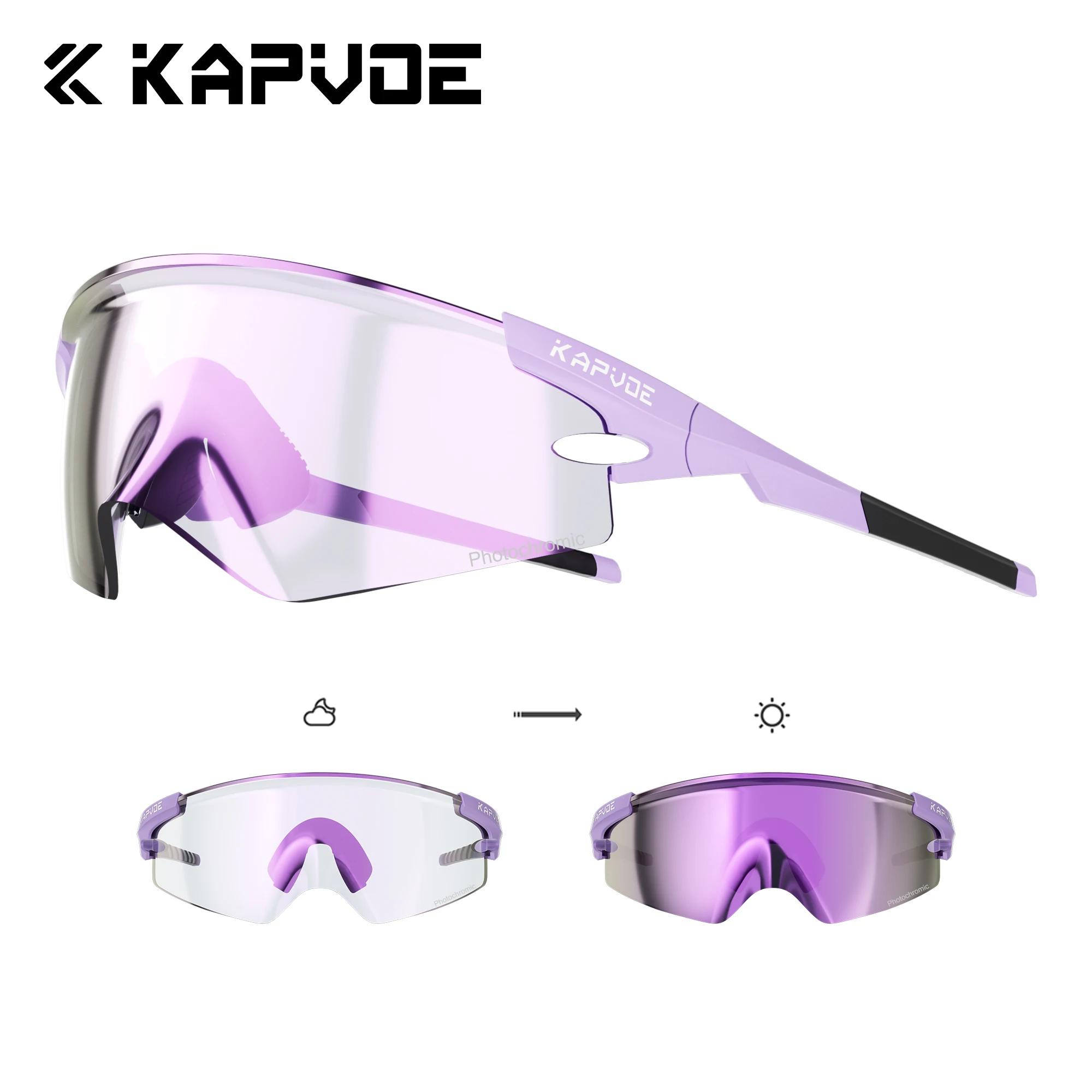

Kapvoe Men Women Cycling Glasses Sports Sunglasses for Road Bike Mountain Bicycle Riding UV400 Eyewear Lightweight Goggles