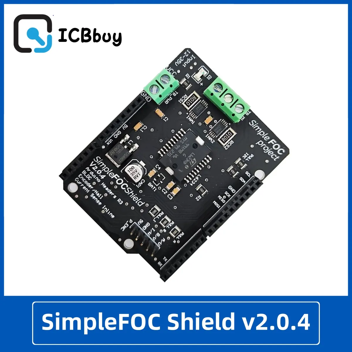 SimpleFOC Shield v2.0.4 L6234D Motor Drive Board Support Open Loop Speed Open Loop Position Closed Loop Torque Speed Control