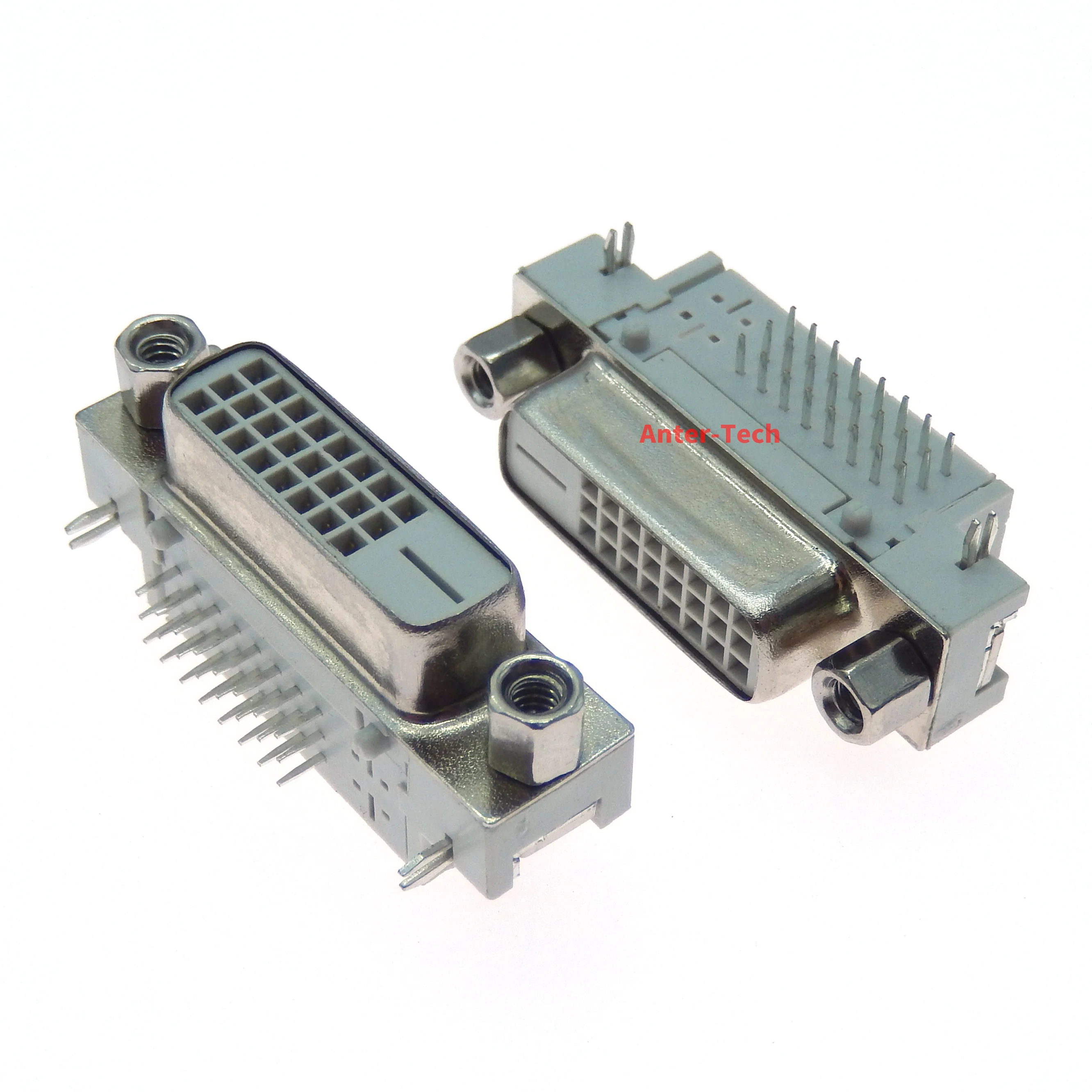 2PCS DVI24+5 DVI24+1 Solder-wire Male/Female Header DVI-I Connector Bent Female-header 90-degree PCB DVI Adapter Plug Terminal