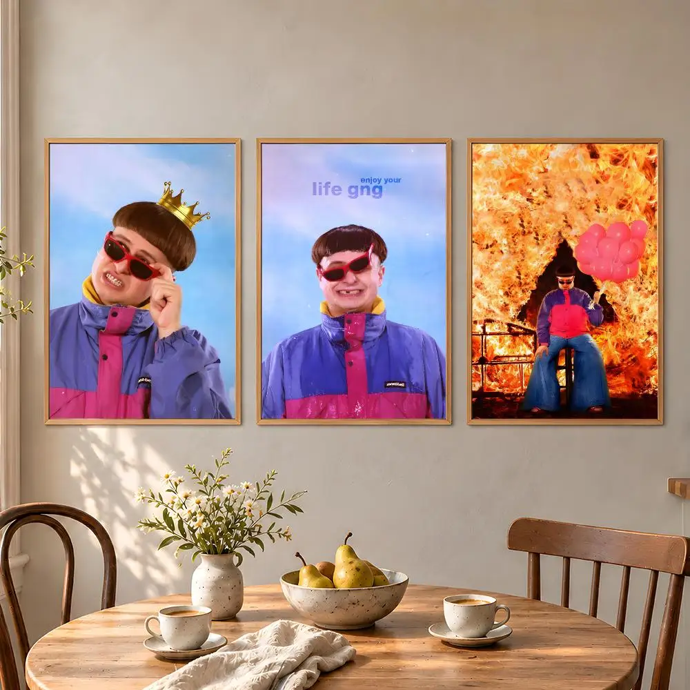 Oliver Tree Singer Ugly Is Beautiful Poster Aesthetic Wall Art Poster HD Waterproof PP Self Adhesive Bedroom Dorm Room Decor