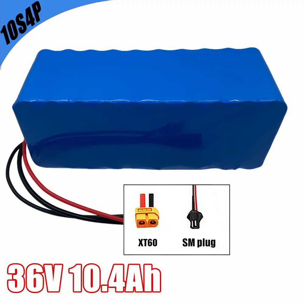 

36V Battery 13600mAh real capacity 13S4P XT60 18650 Lithium ion Battery Pack 13600mAh 500W 1000W For 54.6V E-bk BMS 2A Charger