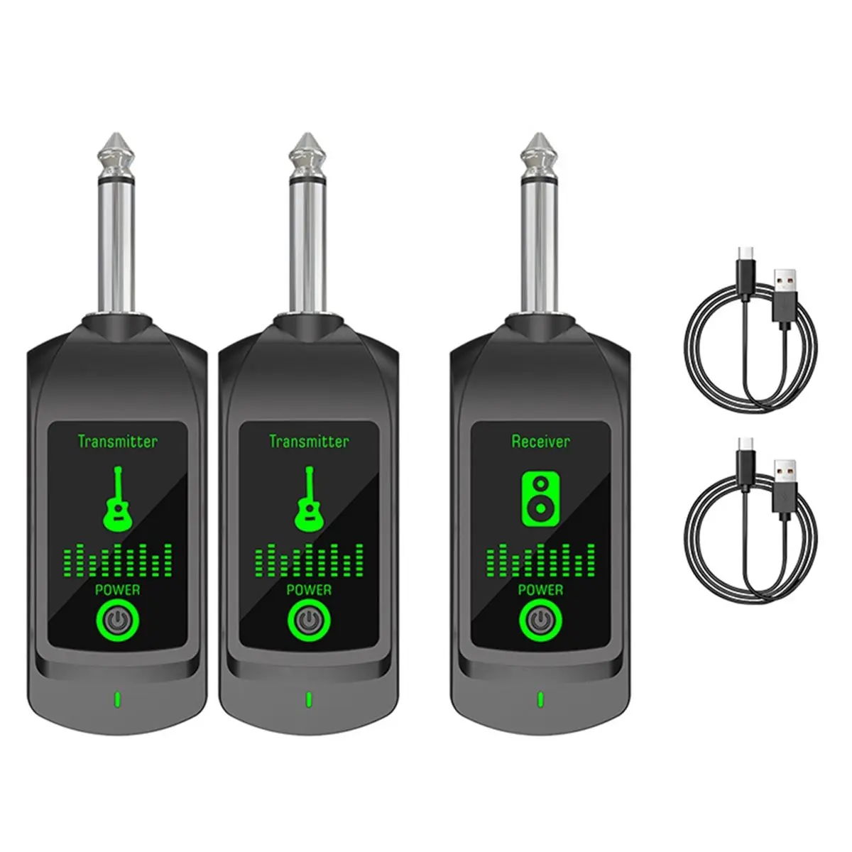 A3#(Upgraded) 1702F 2.4G Wireless Microphone Transmitter Receiver System for Dynamic Microphone Guitar Audio Mixer PA System Aud