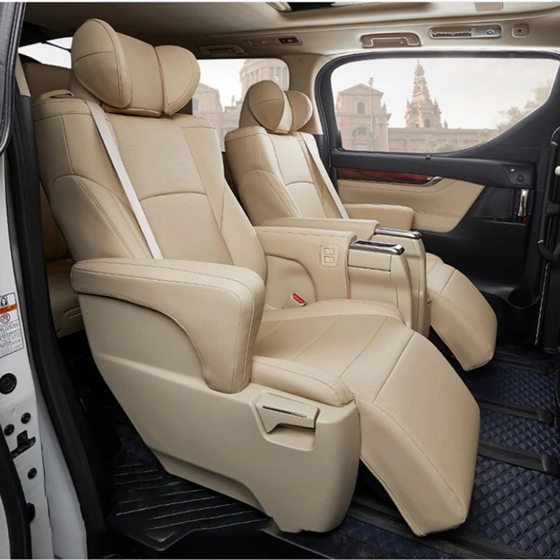 

For Toyota 2015-2022 Alphard 2019-2022 Vellfire 7 Seats Custom Fit Car Seat Covers Complete Set Front Middle Rear Full Set