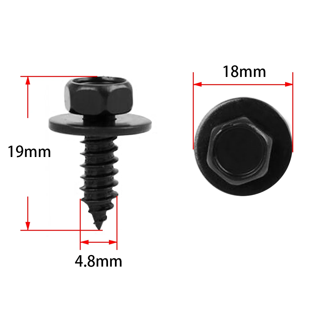 40pcs Chassis Engine Guard Metal Nut/Screw Washers U-shape Clip Car Fender Bumper Cross Head Screws For BMW F10 E46 E92 E90