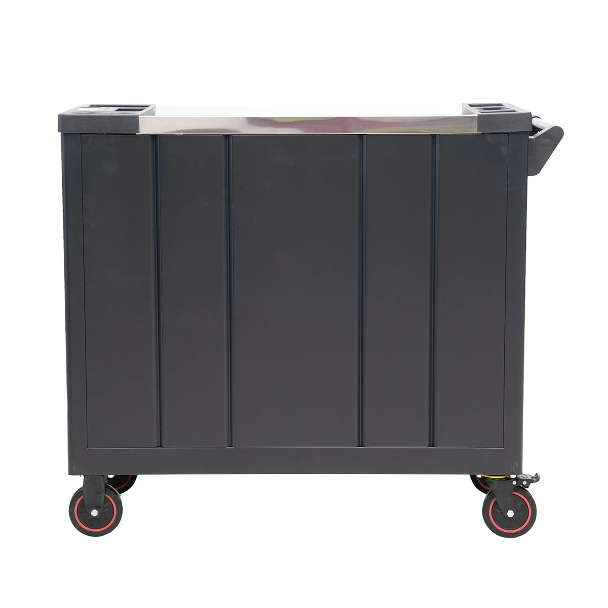 صندوق أدوات فولاذي أحمر قابل للقفل مكون من سبعة أدراج مكون من 258 قطعة مجموعة أدوات حديد شديدة التحمل مع باب لمتجر إصلاح السيارات ودعم OEM