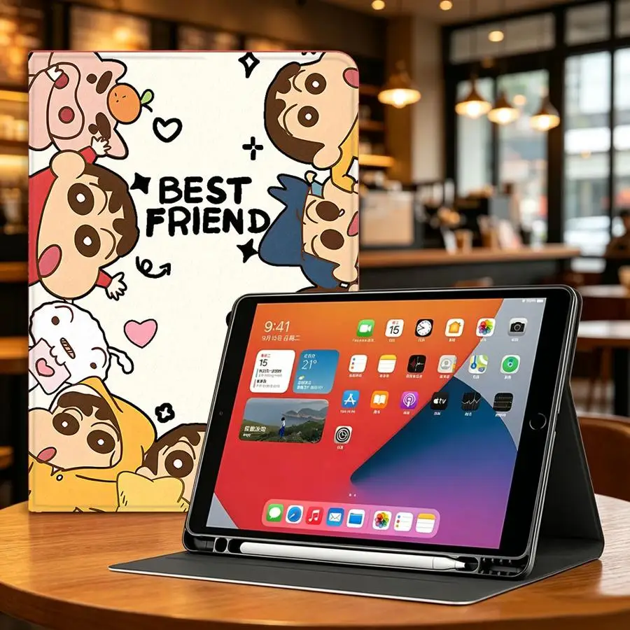 Case for Samsung Galaxy Tab S9+ S10 Lite S10FE A8 A11 S11 S7 S8+ S10 Plus A7 Lite A9Plus S9 FE With Pencil Holder Cartoon Cute