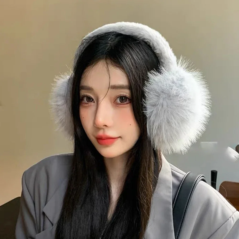 Morbido Peluche Scaldaorecchie Invernali Paraorecchie per Donna Uomo Moda Tinta Unita Paraorecchie Protezione dal Freddo Esterno Paraorecchie Copriorecchie