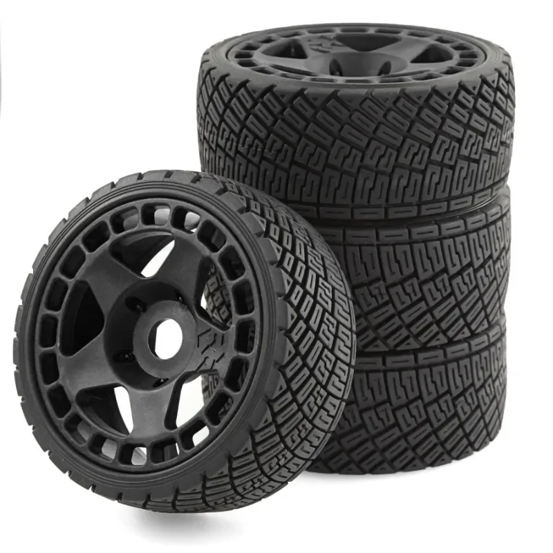 

WRC 1/7 & 1/8 Rally Car Wheels & Tires Set – Compatible with KM, Citroën C3 Feishen Mustang CNE Ford ARRMA (17mm/14mm Hex) W197