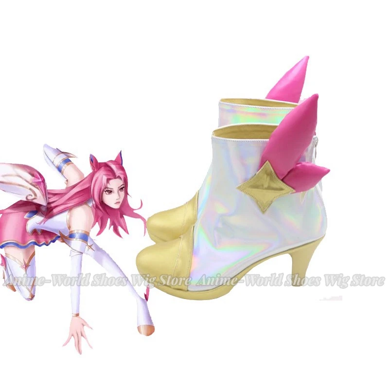 Kaisa Cosplay Shoes LOL Star Guardian Kai'Sa Cosplay PU Shoes Halloween Carnival Boots Cosplay Props Custom Made