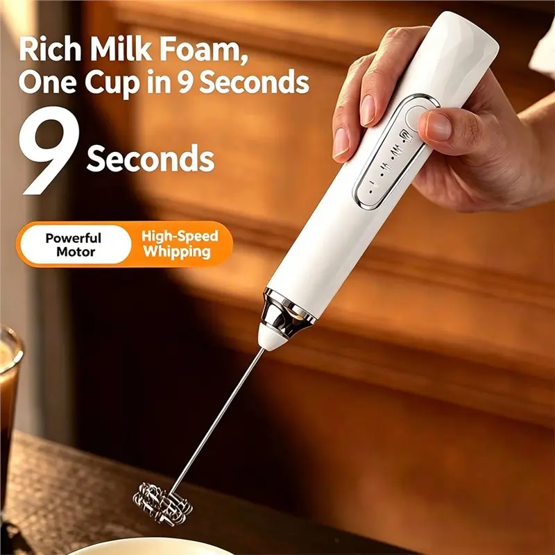 2026 New Handheld Milk Frother Mini Mixer Coffee Foamer & Cream Whisk For Latte, Cappuccino